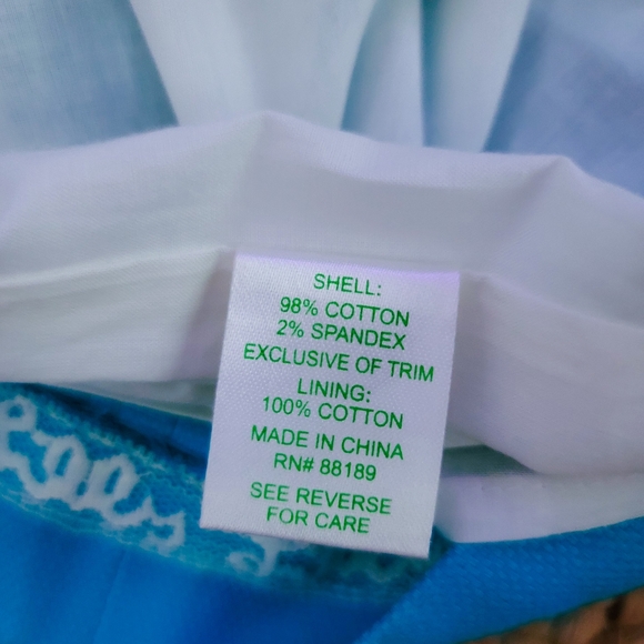 Lilly Pulitzer Blue Stitched Coral Strapless Dress - Picture 10 of 13